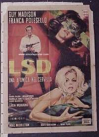 d405 LSD Italian one-panel movie poster '67 classic drug image!