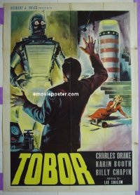 #1128 TOBOR THE GREAT Italy 1p R62 different Longi art of the funky robot with human emotions!