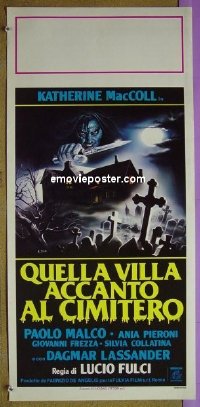 c339 HOUSE BY THE CEMETERY Italian locandina movie poster '84 Fulci