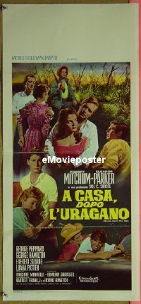#263 HOME FROM THE HILL Italian locandina R1967 Robert Mitchum, Eleanor Parker & George Peppard!