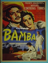 #1292 BAMBA Mexican poster '49 Carmen Montejo