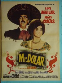 #1349 MR. DOLAR Mexican poster '60s Aguilar