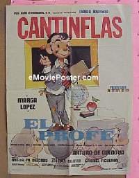 #102 EL PROFE Mexican poster '70 Cantinflas 