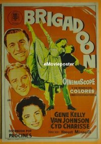 #4400 BRIGADOON Spanish 1sh '54 Gene Kelly 