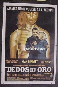 #2763 GOLDFINGER linen Spanish '64 Connery as Bond