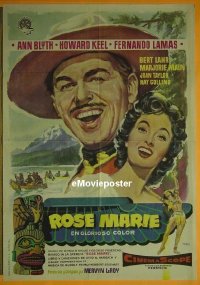 #4420 ROSE MARIE Spanish 1sh '54 Hammerstein 