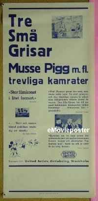 #6510 3 LITTLE PIGS Swedish '33 animation! 