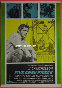 #4490 5 EASY PIECES Swedish 70 Jack Nicholson 