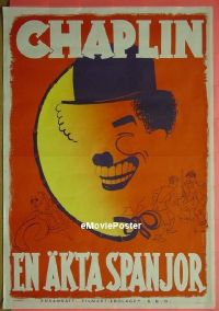 #230 BURLESQUE ON CARMEN Swedish R37 Edna Purviance, cool Bjorne art of Charlie Chaplin!