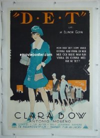 #2137 IT linen Swedish '27 Clara Bow art! 