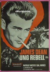 #6383 REBEL WITHOUT A CAUSE Swedish movie poster R68 Dean