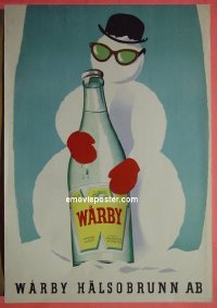 #4590 WARBY Swedish 1950s snowman! 