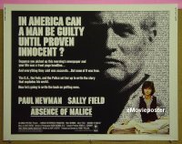 #012 ABSENCE OF MALICE 1/2sh 81 Newman, Field 