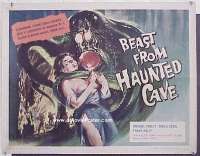 z069 BEAST FROM HAUNTED CAVE half-sheet movie poster '59 horror!