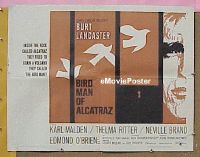 R468 BIRDMAN OF ALCATRAZ half-sheet '62 Burt Lancaster