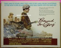 z102 BOUND FOR GLORY half-sheet movie poster '76 Carradine, Guthrie