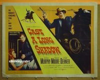 z126 CAST A LONG SHADOW half-sheet movie poster '59 Audie Murphy, Moore