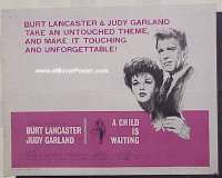 #367 CHILD IS WAITING 1/2sh '62 Judy Garland 