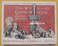 z161 CONSTANTINE & THE CROSS half-sheet movie poster '62 Cornel Wilde