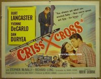 #6101 CRISS CROSS 1/2sh R58 film noir! 
