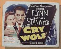 #032 CRY WOLF B-1/2sh '47 Errol Flynn 