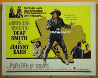 z192 DEAF SMITH & JOHNNY EARS half-sheet movie poster '73 Anthony Quinn