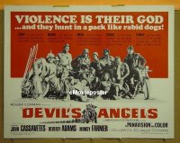 z206 DEVIL'S ANGELS half-sheet movie poster '67 Cassavetes, biker
