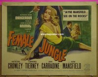 #7303 FEMALE JUNGLE 1/2sh '56 Jayne Mansfield 