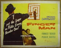 #6125 FINGER MAN 1/2sh '55 film noir 