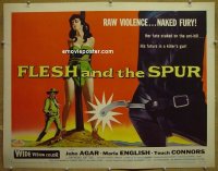 #6128 FLESH & THE SPUR 1/2sh '56 naked fury! 