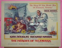 #186 HEROES OF TELEMARK 1/2sh '66 Douglas 