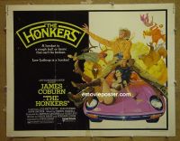 z354 HONKERS half-sheet movie poster '72 James Coburn, Lois Nettleton