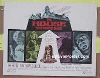 z366 HOUSE THAT DRIPPED BLOOD half-sheet movie poster '71 Christopher Lee