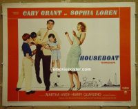 z368 HOUSEBOAT style A half-sheet movie poster '58 Cary Grant, Loren