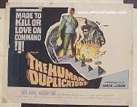z373 HUMAN DUPLICATORS half-sheet movie poster '64 Nader, Nichols