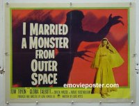 #2686 I MARRIED A MONSTER FROM OUTER SPACE linen half-sheet