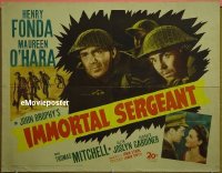 #369 IMMORTAL SERGEANT 1/2sh '43 Fonda,O'Hara 