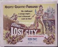 z417 JOURNEY TO THE LOST CITY half-sheet movie poster '60 Debra Paget