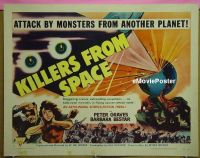 #628 KILLERS FROM SPACE style B 1/2sh '54 