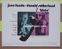 z444 KLUTE half-sheet movie poster '71 Jane Fonda, Donald Sutherland