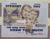 R708 MAN WHO KNEW TOO MUCH half-sheet '56 James Stewart