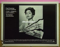 z549 MOMMIE DEAREST half-sheet movie poster '81 Faye Dunaway as Crawford!