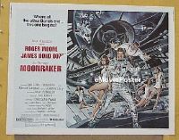 R732 MOONRAKER half-sheet '79 Roger Moore as Bond