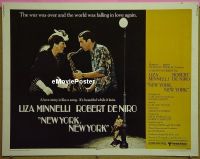 z580 NEW YORK NEW YORK half-sheet movie poster '77 Robert De Niro