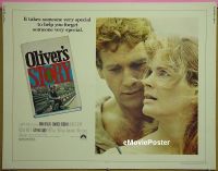 z598 OLIVER'S STORY half-sheet movie poster '78 O'Neal & Bergen