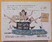 z630 PERFECT FURLOUGH half-sheet movie poster '58 Curtis, Leigh