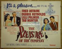 z639 PLEASURE OF HIS COMPANY half-sheet movie poster '61 Fred Astaire