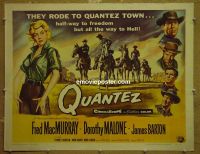 z664 QUANTEZ half-sheet movie poster '57 Fred MacMurray, Malone