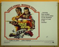 z668 RACE WITH THE DEVIL half-sheet movie poster '75 Peter Fonda, Oates