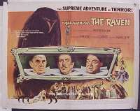 h142 RAVEN half-sheet movie poster '63 Boris Karloff, Price, Lorre